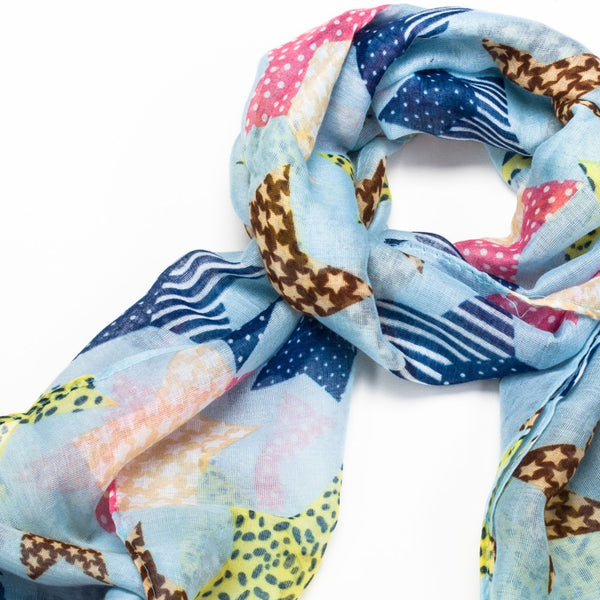 Patterned Star Scarf - Various Colours