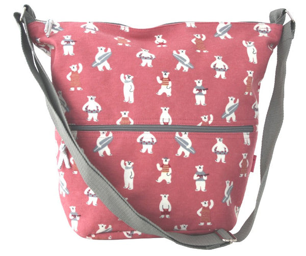 Cross Body Slouch Bag Cute Bears