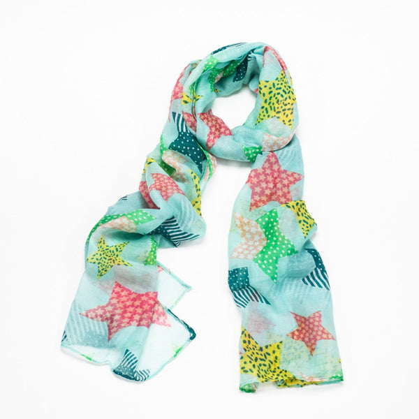 Patterned Star Scarf - Various Colours