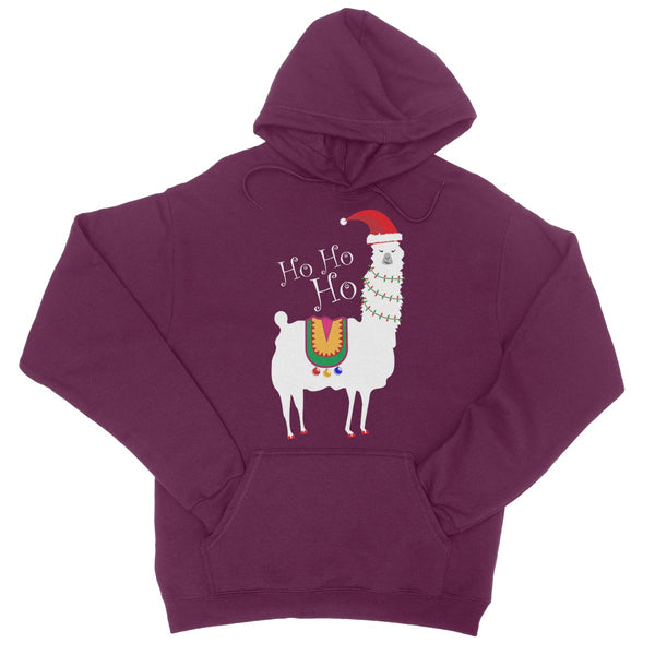 Christmas Llama College Hoodie